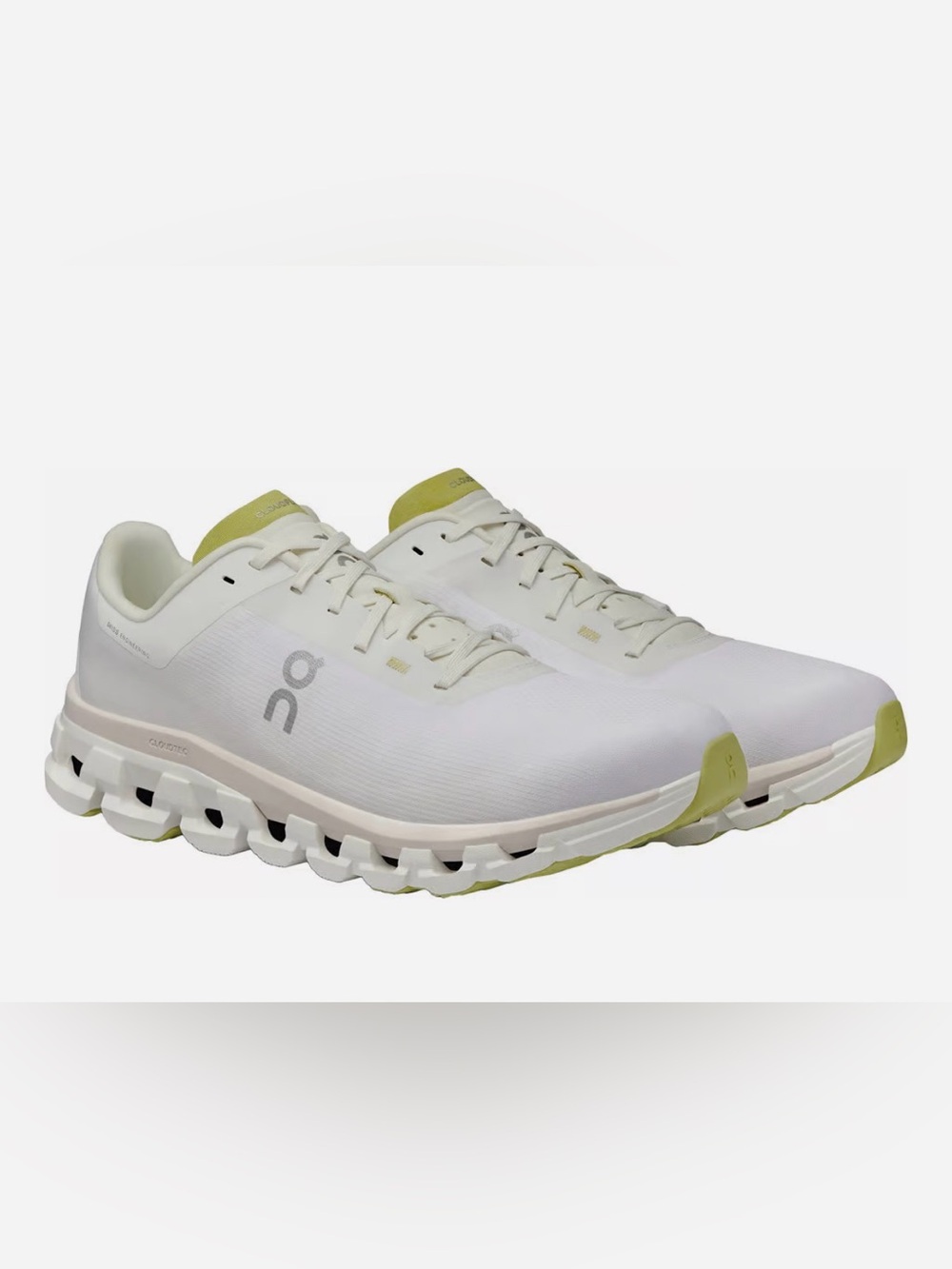 NIB On Cloudflow 4 Women's Running Shoes White Sand Lime Size 9